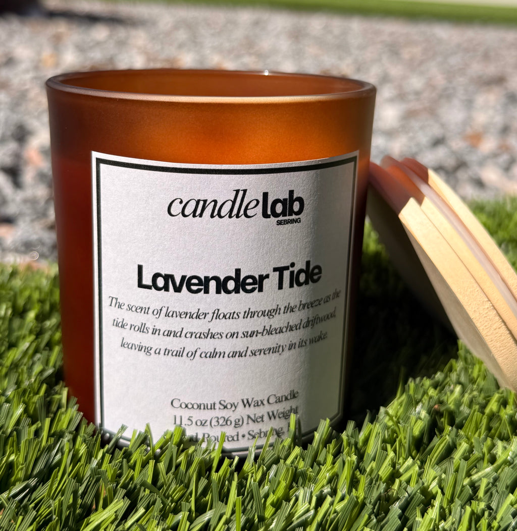 Lavender Tide Candle - Lavender, Eucalyptus, + Cedar Scent